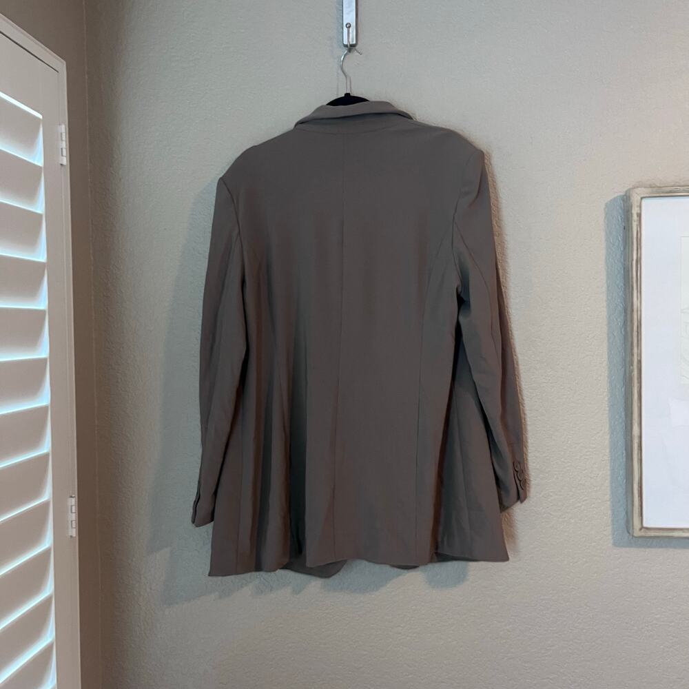 Boston Proper Beyond Travel Classic Boyfriend Blazer 14 Stone Beige Brown - Picture 6 of 8